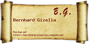 Bernhard Gizella névjegykártya